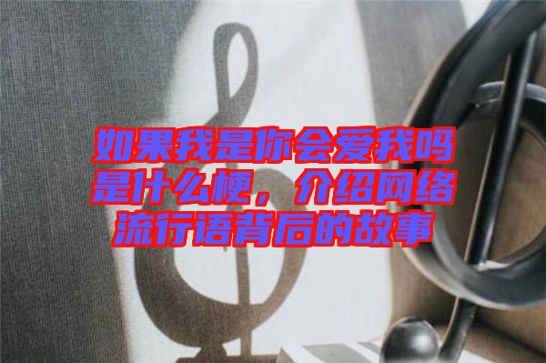 如果我是你會愛我嗎是什么梗,介紹網(wǎng)絡(luò)流行語背后的故事