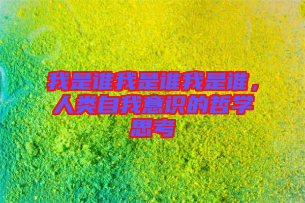 我是誰我是誰我是誰,人類自我意識的哲學思考
