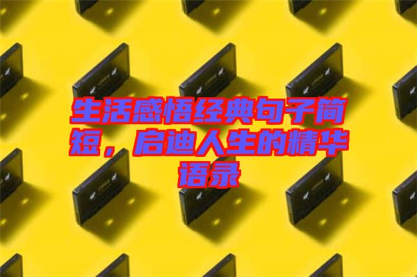 生活感悟經(jīng)典句子簡短,啟迪人生的精華語錄