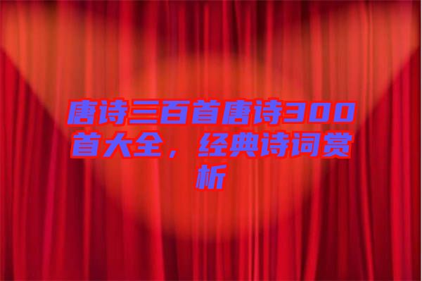 唐詩三百首唐詩300首大全,經典詩詞賞析