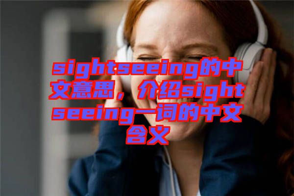 sightseeing的中文意思，介紹sightseeing一詞的中文含義