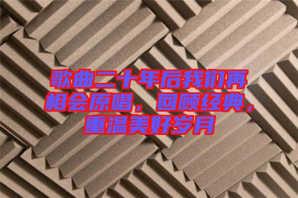 歌曲二十年后我們再相會原唱,回顧經典,重溫美好歲月