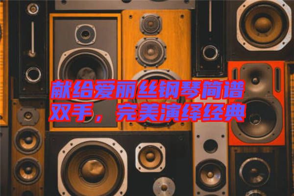 獻(xiàn)給愛(ài)麗絲鋼琴簡(jiǎn)譜雙手,完美演繹經(jīng)典