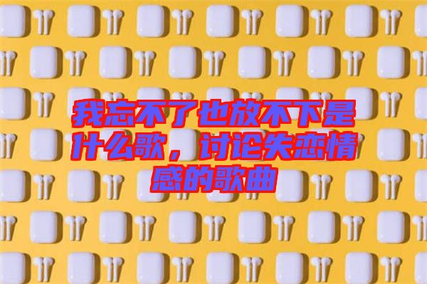 我忘不了也放不下是什么歌,討論失戀情感的歌曲
