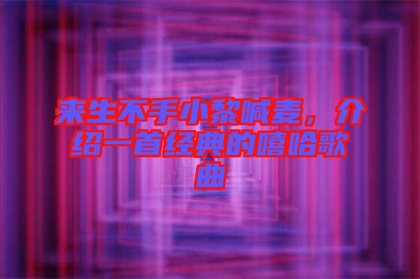 來生不手小黎喊麥,介紹一首經典的嘻哈歌曲