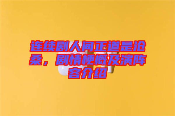 連續(xù)劇人間正道是滄桑,劇情梗概及演陣容介紹