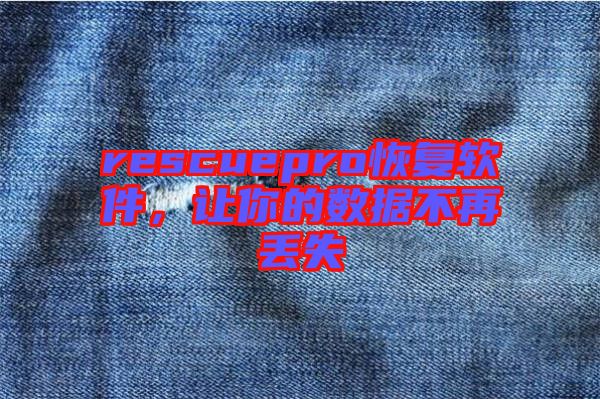 rescuepro恢復軟件，讓你的數據不再丟失