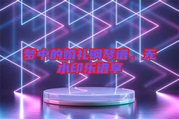 夢(mèng)中的婚禮鋼琴譜,無(wú)水印樂(lè)譜享
