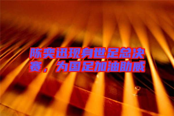 陳奕迅現身世足總決賽，為國足加油助威