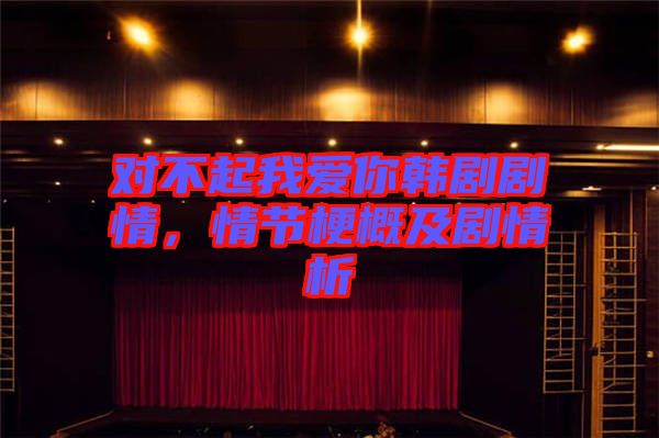 對(duì)不起我愛你韓劇劇情,情節(jié)梗概及劇情析