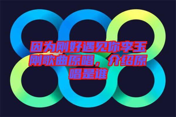 因為剛好遇見你李玉剛歌曲原唱,介紹原唱是誰