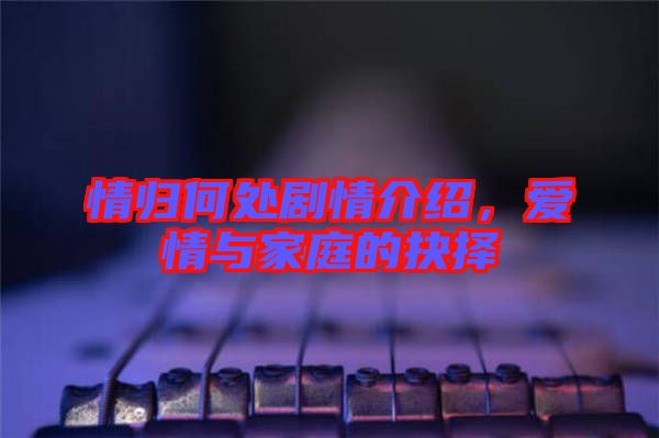 情歸何處劇情介紹，愛情與家庭的抉擇