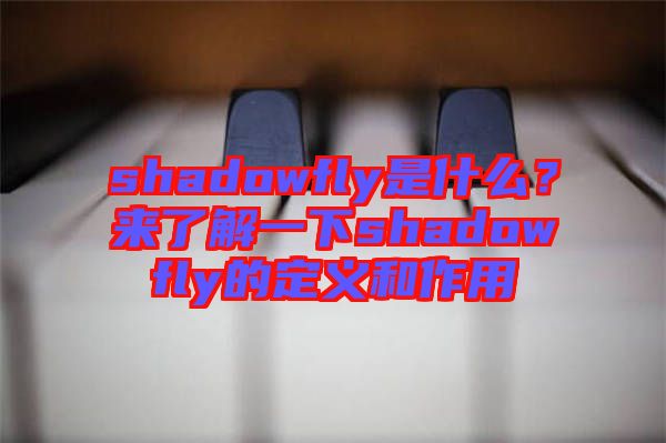 shadowfly是什么?來了解一下shadowfly的定義和作用