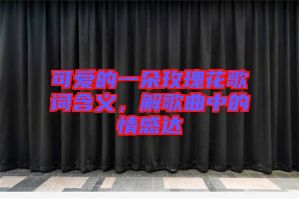 可愛的一朵玫瑰花歌詞含義，解歌曲中的情感達(dá)