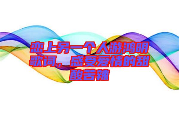 戀上另一個人游鴻明歌詞,感受愛情的甜酸苦辣