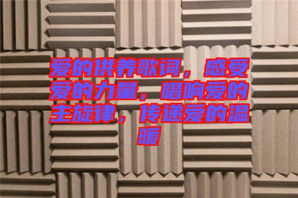 愛的供養歌詞，感受愛的力量，唱響愛的主旋律，傳遞愛的溫暖