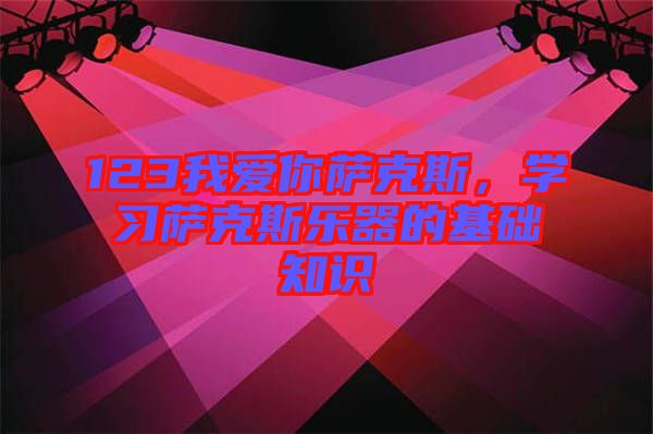 123我愛你薩克斯,學習薩克斯樂器的基礎知識