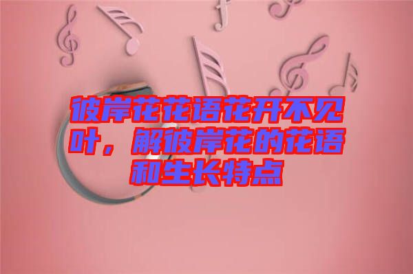 彼岸花花語花開不見葉,解彼岸花的花語和生長特點