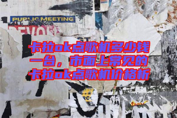 卡拉ok點(diǎn)歌機(jī)多少錢一臺(tái)，市面上常見(jiàn)的卡拉ok點(diǎn)歌機(jī)價(jià)格析
