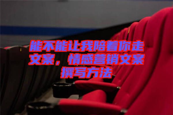 能不能讓我陪著你走文案,情感營(yíng)銷文案撰寫方法