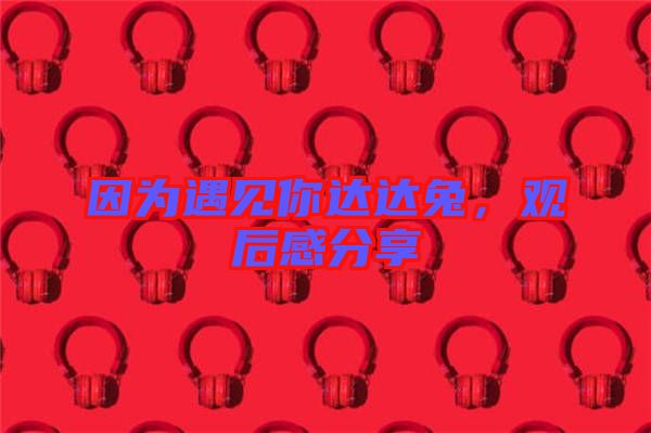因為遇見你達達兔，觀后感分享