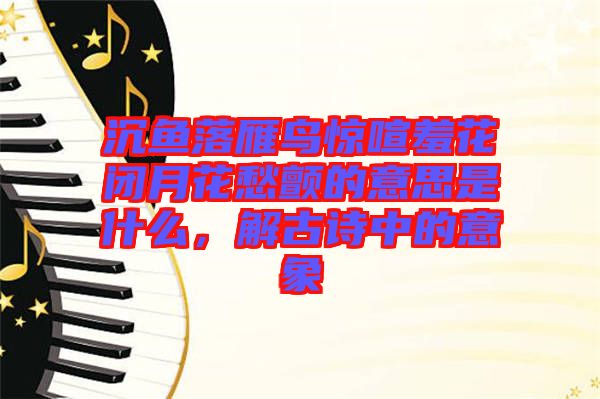 沉魚(yú)落雁鳥(niǎo)驚喧羞花閉月花愁顫的意思是什么，解古詩(shī)中的意象