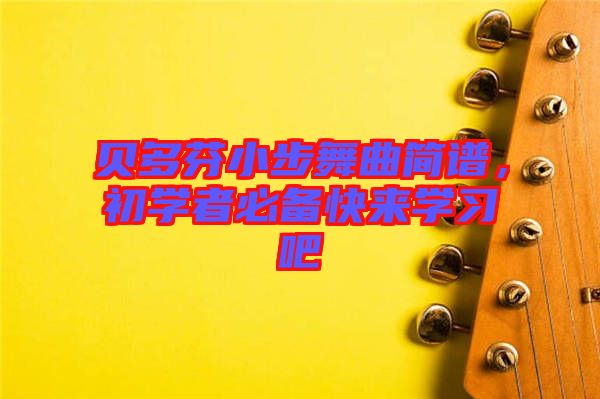 貝多芬小步舞曲簡譜，初學者必備快來學習吧