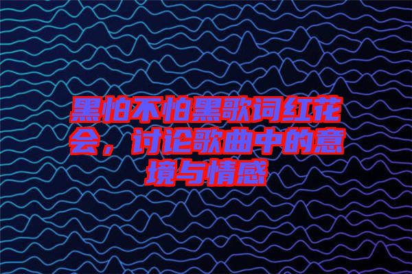 黑怕不怕黑歌詞紅花會，討論歌曲中的意境與情感