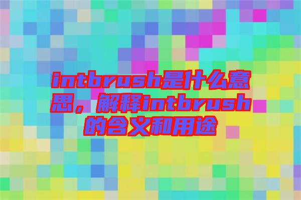 intbrush是什么意思，解釋intbrush的含義和用途