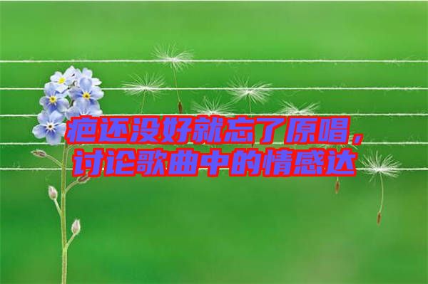 疤還沒好就忘了原唱，討論歌曲中的情感達