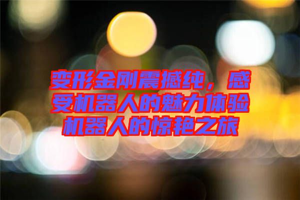 變形金剛震撼純,感受機器人的魅力體驗機器人的驚艷之旅