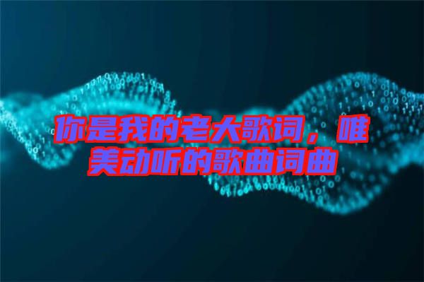 你是我的老大歌詞，唯美動(dòng)聽(tīng)的歌曲詞曲