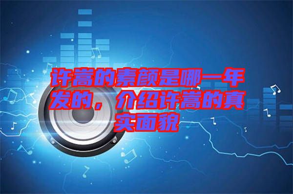 許嵩的素顏是哪一年發(fā)的，介紹許嵩的真實(shí)面貌