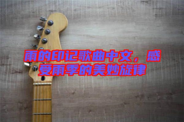 雨的印記歌曲中文，感受雨季的美妙旋律