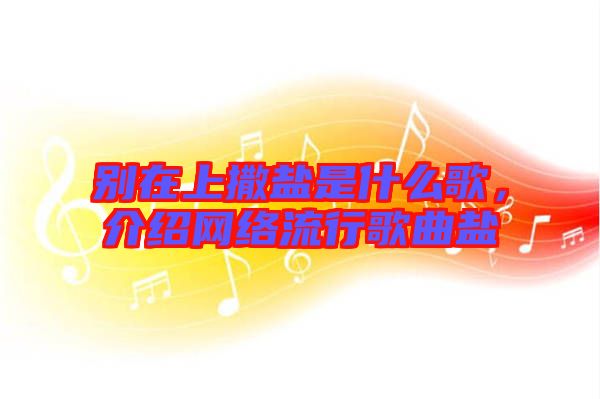 別在上撒鹽是什么歌,介紹網絡流行歌曲鹽
