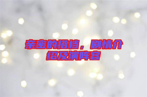 親密的搭檔，劇情介紹及演陣容