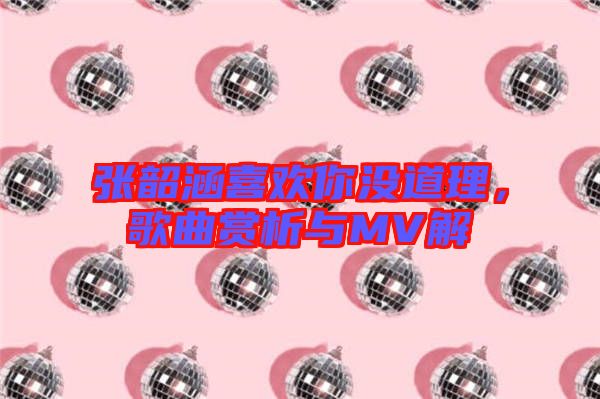 張韶涵喜歡你沒道理，歌曲賞析與MV解