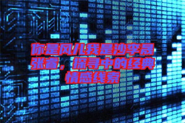 你是風(fēng)兒我是沙李晟張睿,探尋中的經(jīng)典情感線索