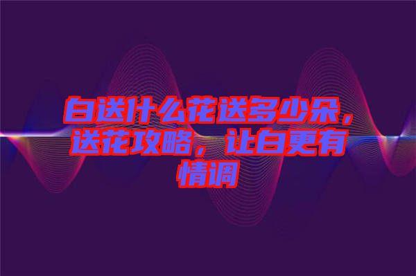 白送什么花送多少朵，送花攻略，讓白更有情調