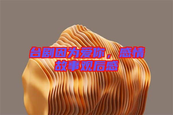 臺劇因為愛你，感情故事觀后感