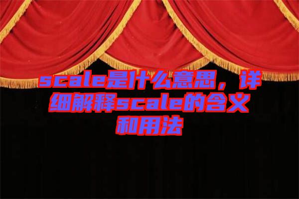 scale是什么意思，詳細解釋scale的含義和用法