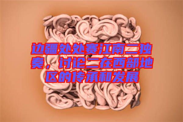 邊疆處處賽江南二獨奏,討論二在西部地區的傳承和發展