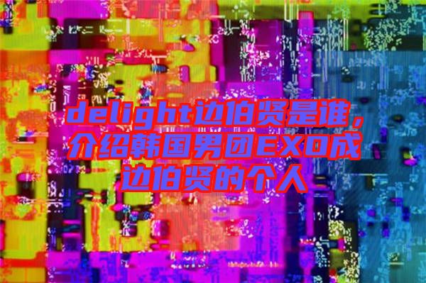 delight邊伯賢是誰(shuí),介紹韓國(guó)男團(tuán)EXO成邊伯賢的個(gè)人