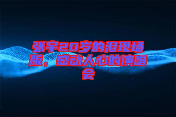 張宇20歲的淚現場版，感動人心的演唱會
