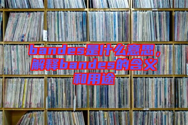 bandes是什么意思,解釋bandes的含義和用途