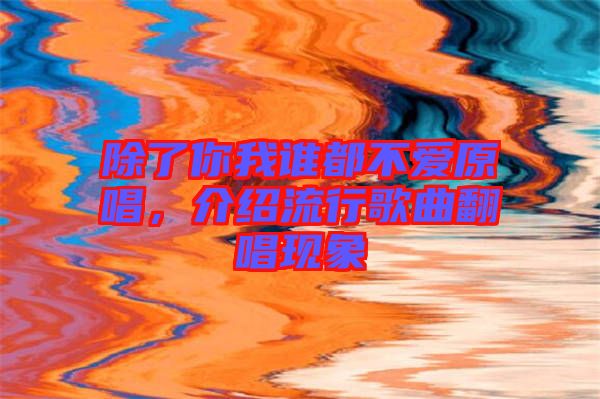 除了你我誰都不愛原唱,介紹流行歌曲翻唱現象