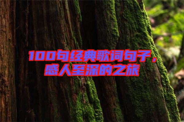 100句經(jīng)典歌詞句子，感人至深的之旅