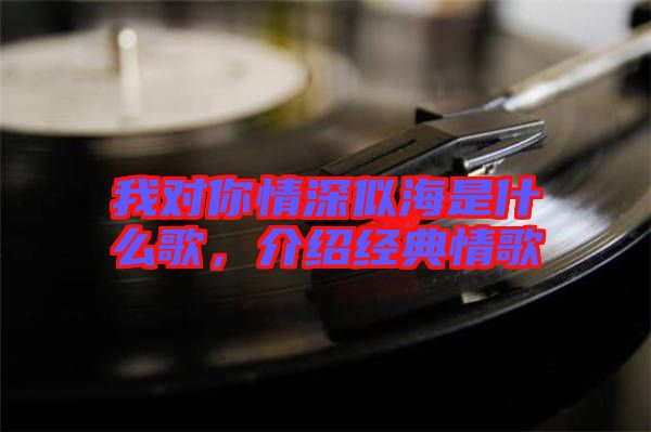 我對(duì)你情深似海是什么歌,介紹經(jīng)典情歌