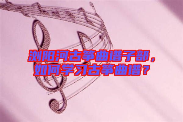 瀏陽河古箏曲譜子部,如何學習古箏曲譜?