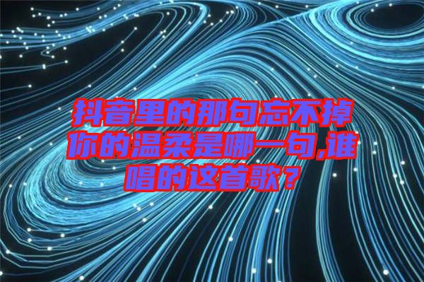 抖音里的那句忘不掉你的溫柔是哪一句,誰(shuí)唱的這首歌？